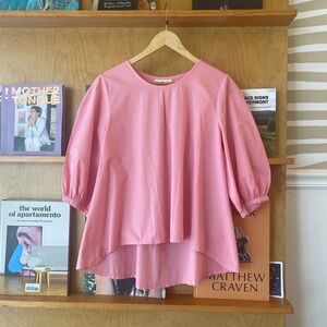 Bryn Walker Pink Top 100’s cotton size XS oversized fit